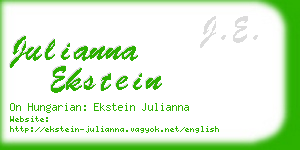 julianna ekstein business card